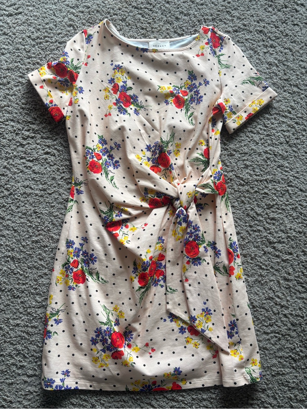 Sézane Pippa short dress (poppy) - size S